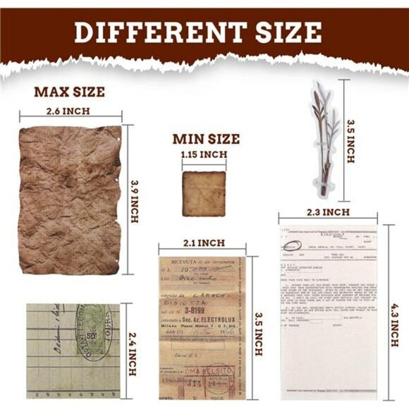 Vintage Scrapbook Paper Kit 445PCS Journaling Supplies Stickers Craft Paper - Picture 7 of 8